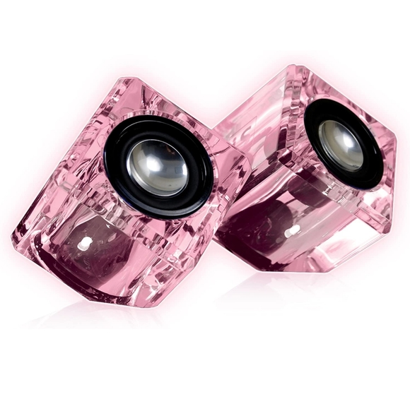 iSound Ice Clear Pink Portable Speakers - Picture 1 of 10
